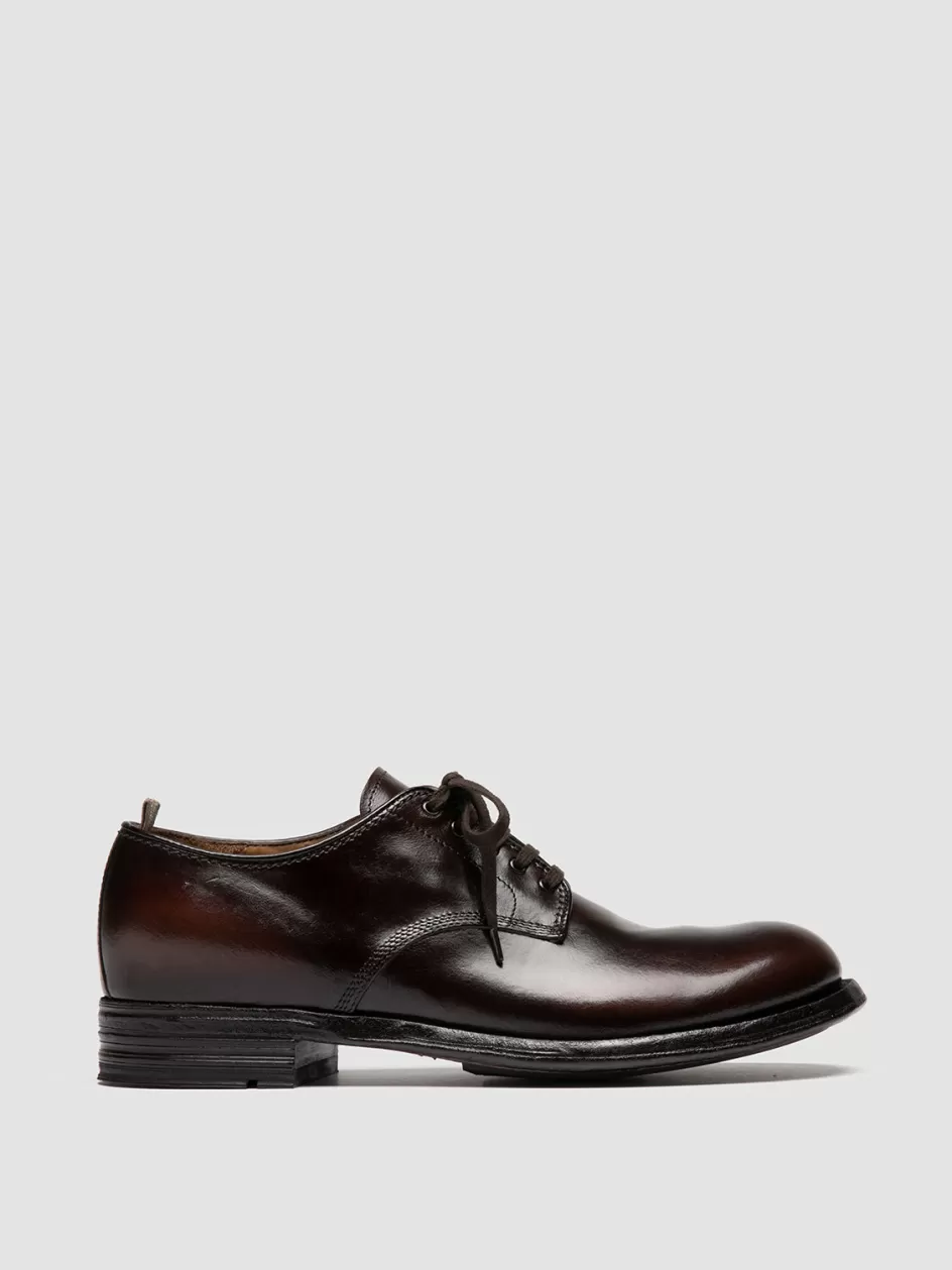 Officine Creative Derbies | Formal Shoes>ADMIRAL 001 - Brown Leather Derby Shoes COFFEE/DARK BROWN