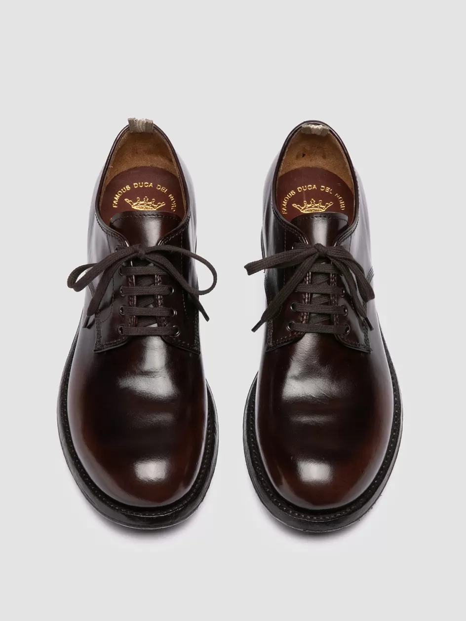 Officine Creative Derbies | Formal Shoes>ADMIRAL 001 - Brown Leather Derby Shoes COFFEE/DARK BROWN