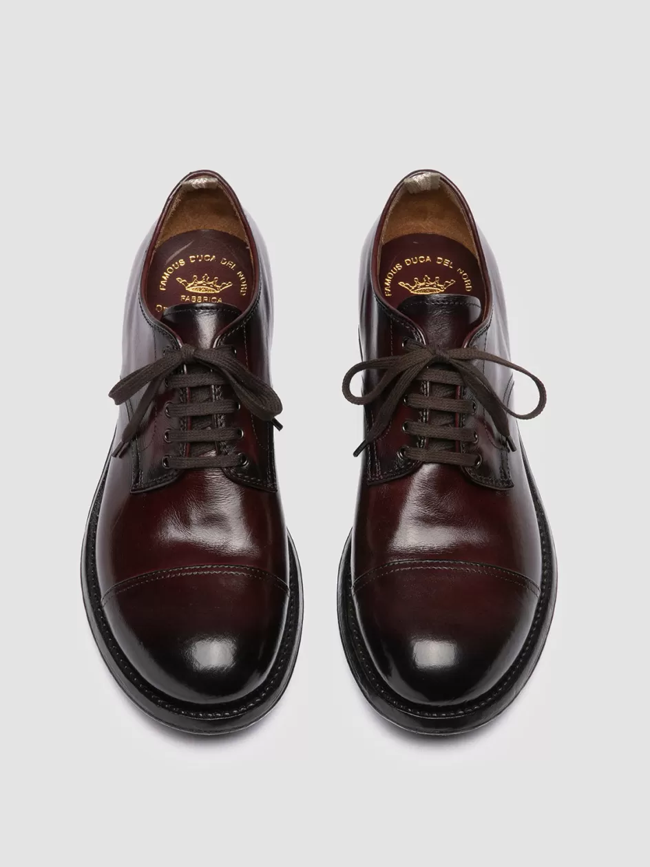 Officine Creative Derbies | Formal Shoes>ADMIRAL 002 - Leather Derby Shoes BURGUNDY