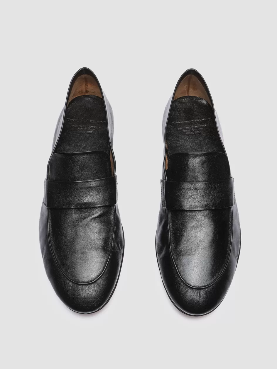 Officine Creative Icons | Loafers>AIRTO 001 - Leather Penny Loafers BLACK