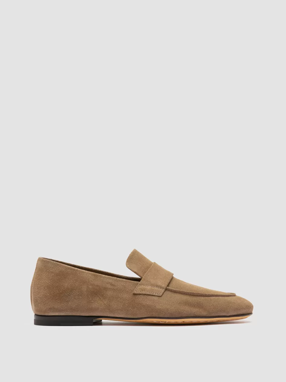 Officine Creative Suede Selection | Icons>AIRTO 001 - Brown Suede Loafers CORK