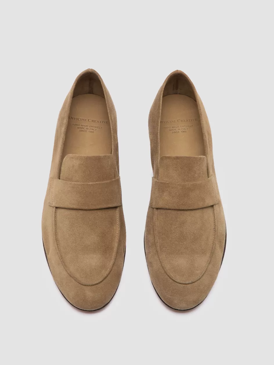 Officine Creative Suede Selection | Icons>AIRTO 001 - Brown Suede Loafers CORK