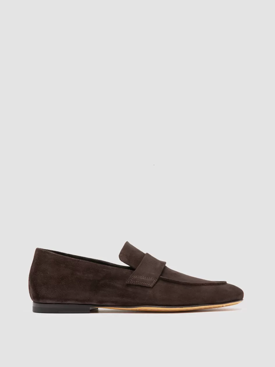 Officine Creative Suede Selection | Icons>AIRTO 001 - Brown Suede Loafers TESTA DI MORO