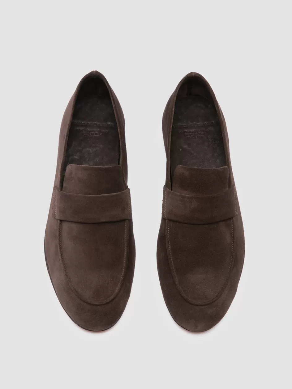 Officine Creative Suede Selection | Icons>AIRTO 001 - Brown Suede Loafers TESTA DI MORO