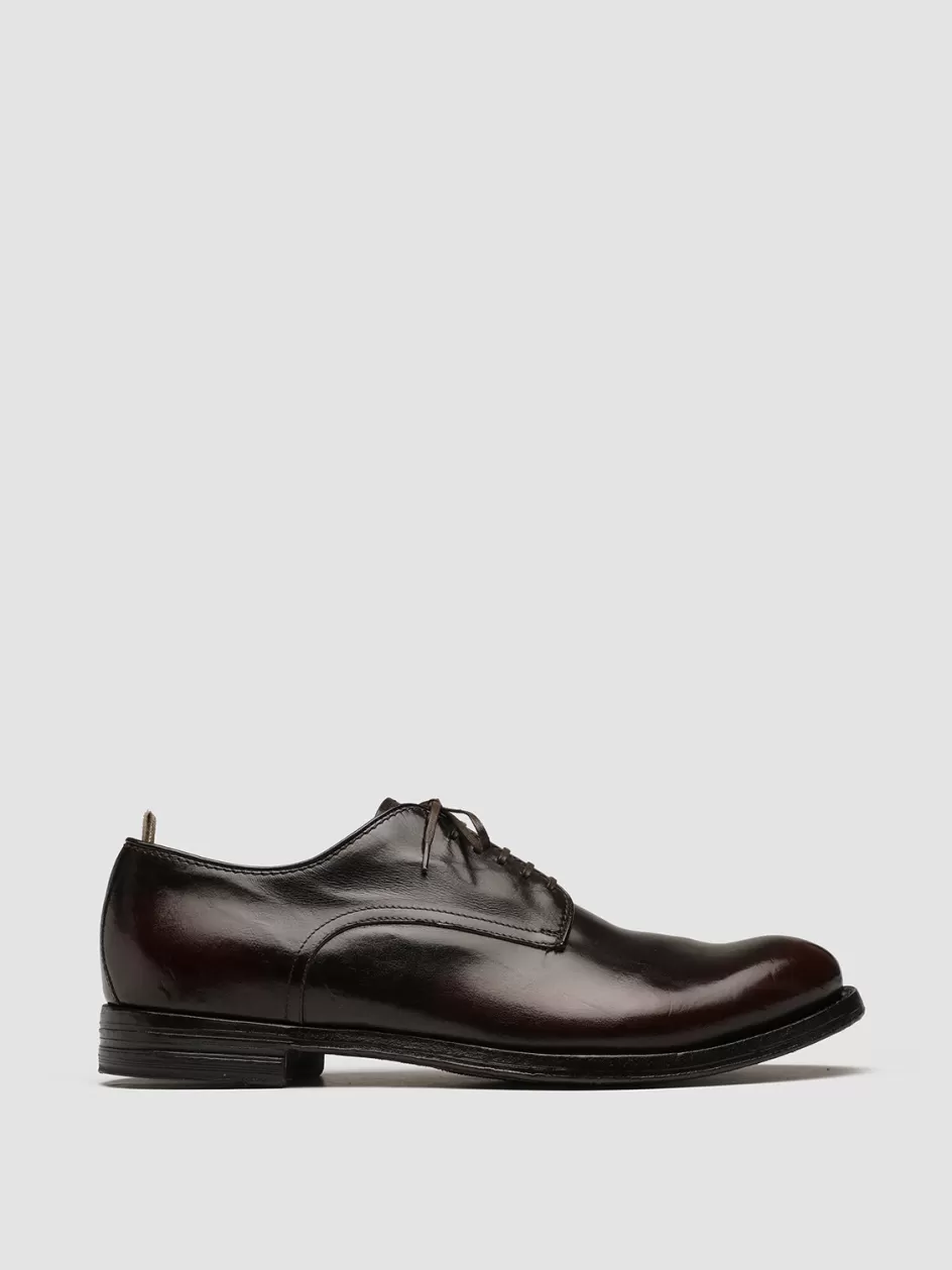 Officine Creative Derbies | Formal Shoes>ANATOMIA 012 - Burgundy Leather Derby Shoes BURGUNDY/DARK BROWN