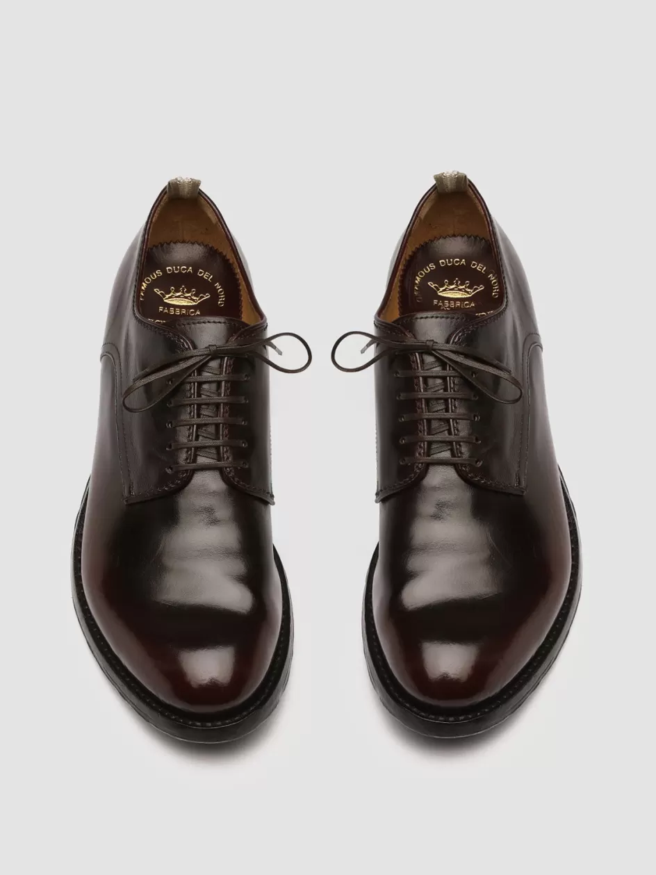 Officine Creative Derbies | Formal Shoes>ANATOMIA 012 - Burgundy Leather Derby Shoes BURGUNDY/DARK BROWN