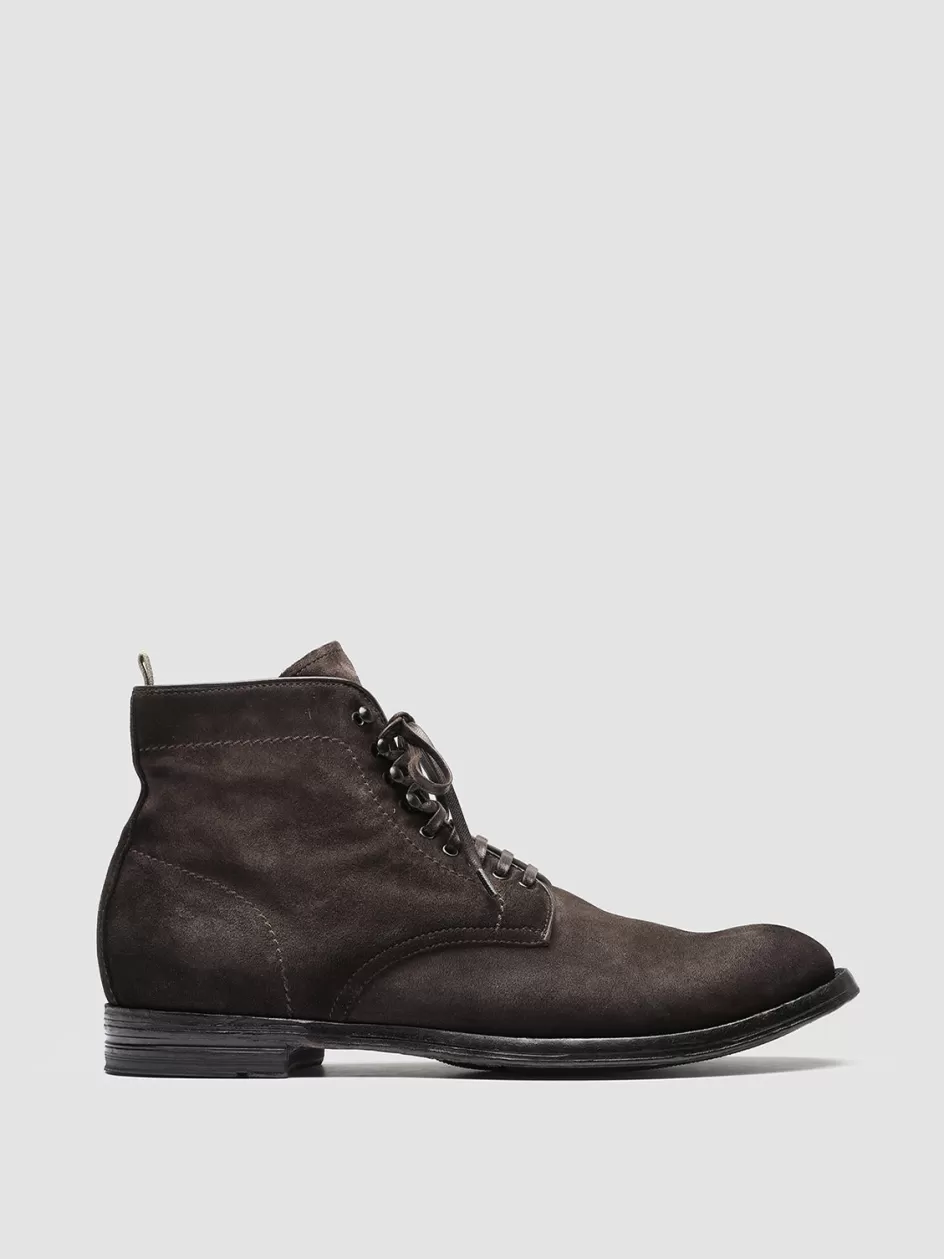 Officine Creative Ankle Boots>ANATOMIA 013 - Suede Ankle Boots BROWN