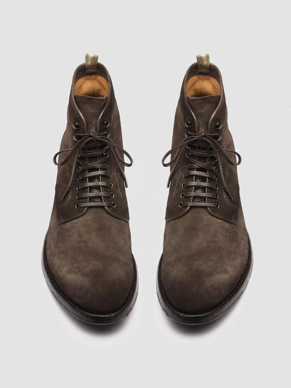 Officine Creative Ankle Boots>ANATOMIA 013 - Suede Ankle Boots BROWN