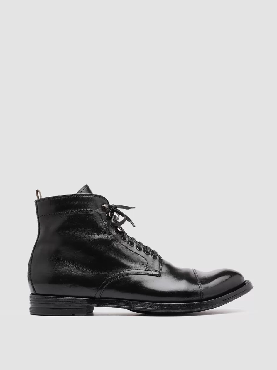 Officine Creative Ankle Boots>ANATOMIA 016 - Leather Ankle Boots BLACK