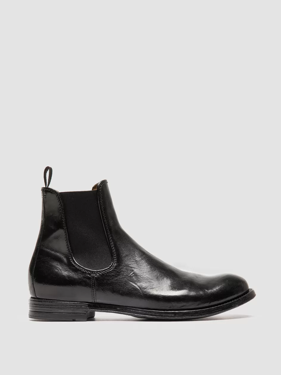 Officine Creative Ankle Boots>ANATOMIA 083 - Leather Chelsea Boots BLACK