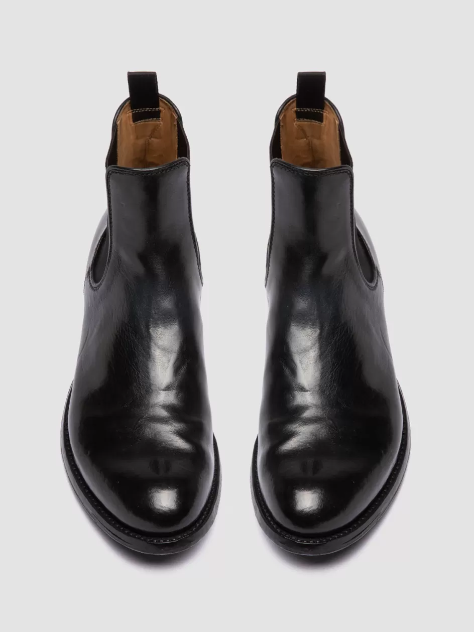 Officine Creative Ankle Boots>ANATOMIA 083 - Leather Chelsea Boots BLACK