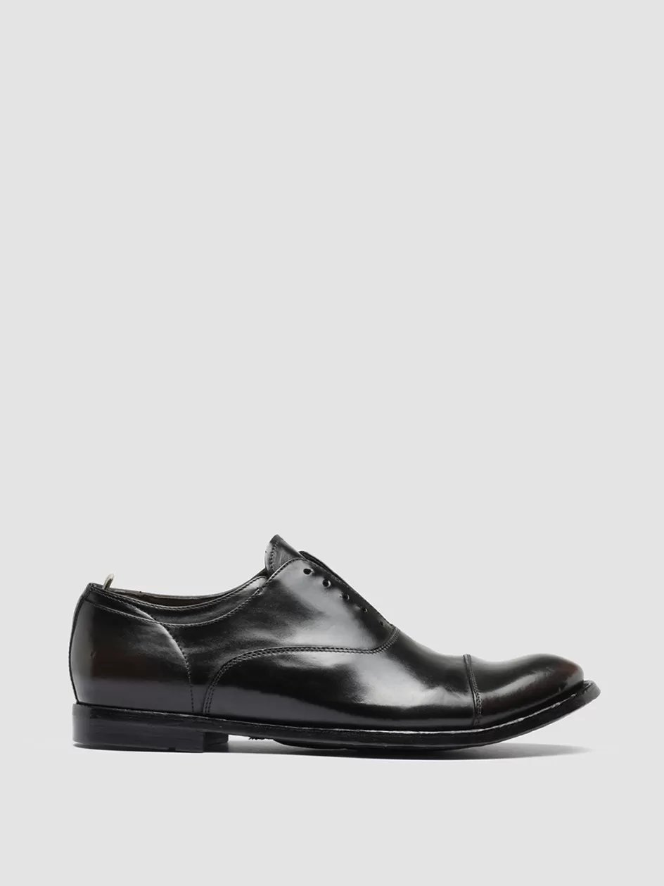 Officine Creative Oxfords | Formal Shoes>ANATOMIA 08 - Brown Leather Oxford Shoes EBANO/BLACK