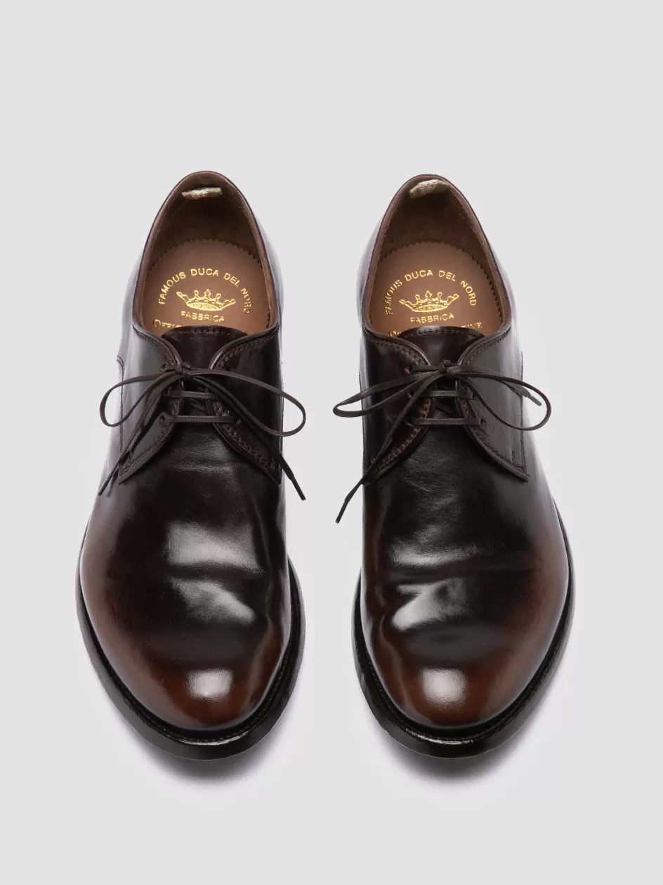 Officine Creative Derbies | Icons>ANATOMIA 87 - Brown Leather Derby Shoes DARK BROWN