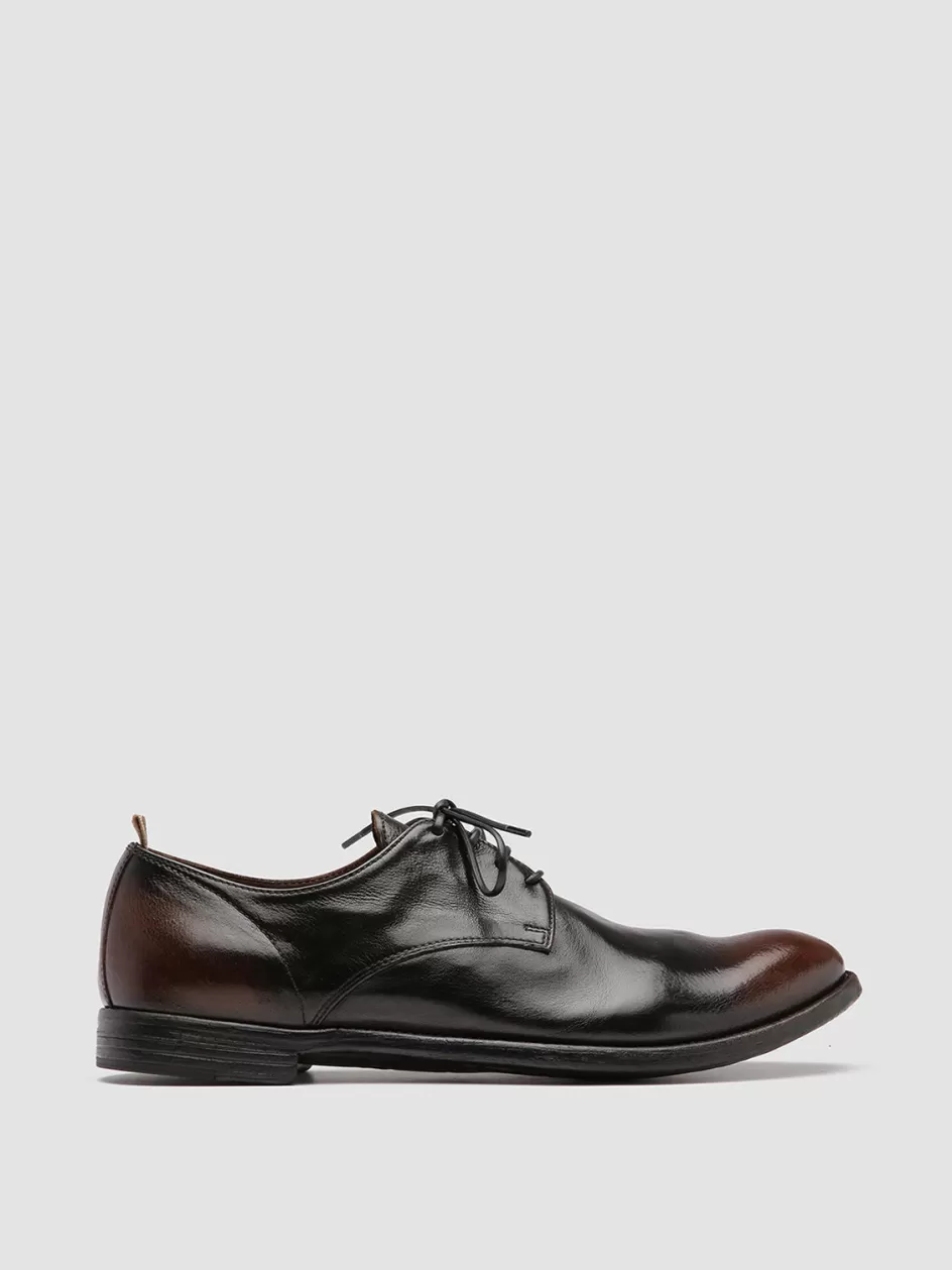 Officine Creative Derbies | Formal Shoes>ARC 515 - Black Leather Derby Shoes CIGAR/SUPERNERO