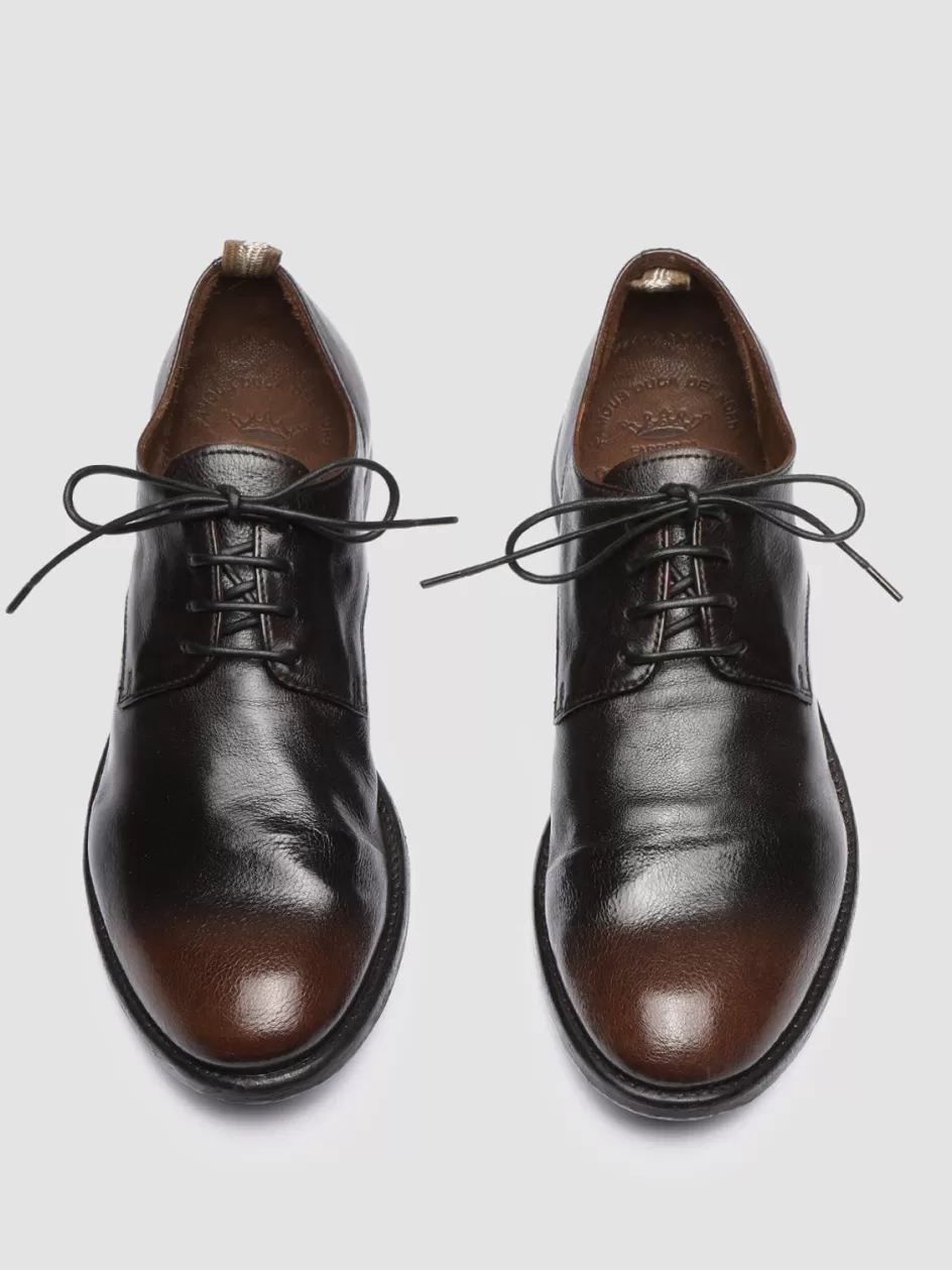 Officine Creative Derbies | Formal Shoes>ARC 515 - Black Leather Derby Shoes CIGAR/SUPERNERO