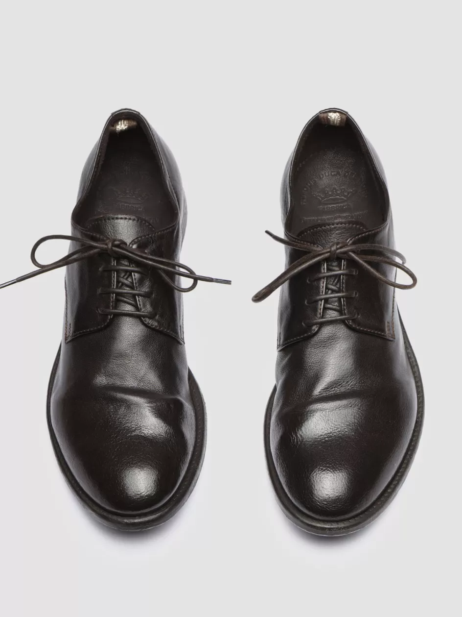 Officine Creative Derbies | Icons>ARC 515 - Brown Leather Derby Shoes EBANO