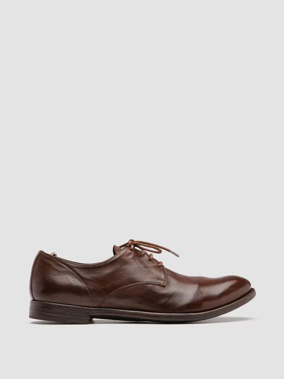 Officine Creative Derbies | Formal Shoes>ARC 515 - Brown Leather Derby Shoes CIGAR