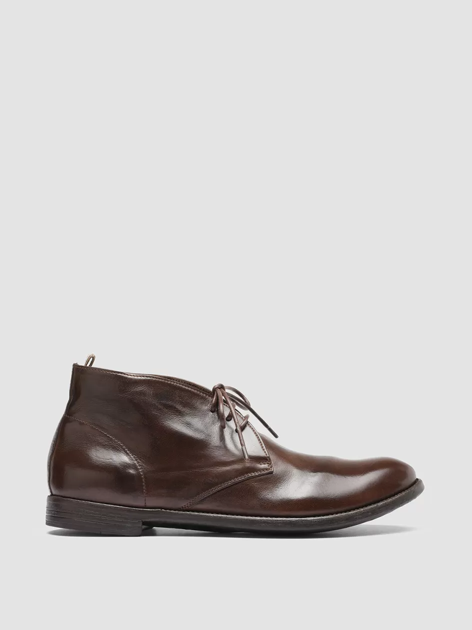 Officine Creative Icons | Ankle Boots>ARC 516 - Brown Leather Boots CIGAR