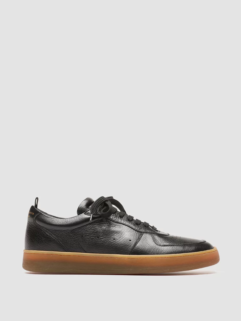 Officine Creative Sustainable Sneakers | Sneakers>ASSET 001 - Leather Low Top Sneakers BLACK