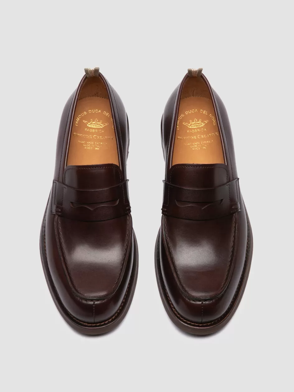 Officine Creative Loafers>BELMONDO 006 - Brown Suede Penny Loafers OTTO