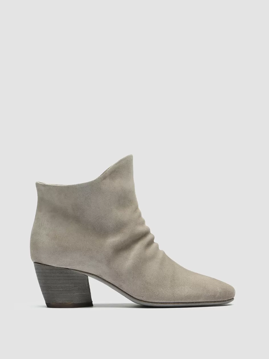 Officine Creative Suede Selection | Icons>BETH 006 - Taupe Suede Ankle Boots DOVE/GREY