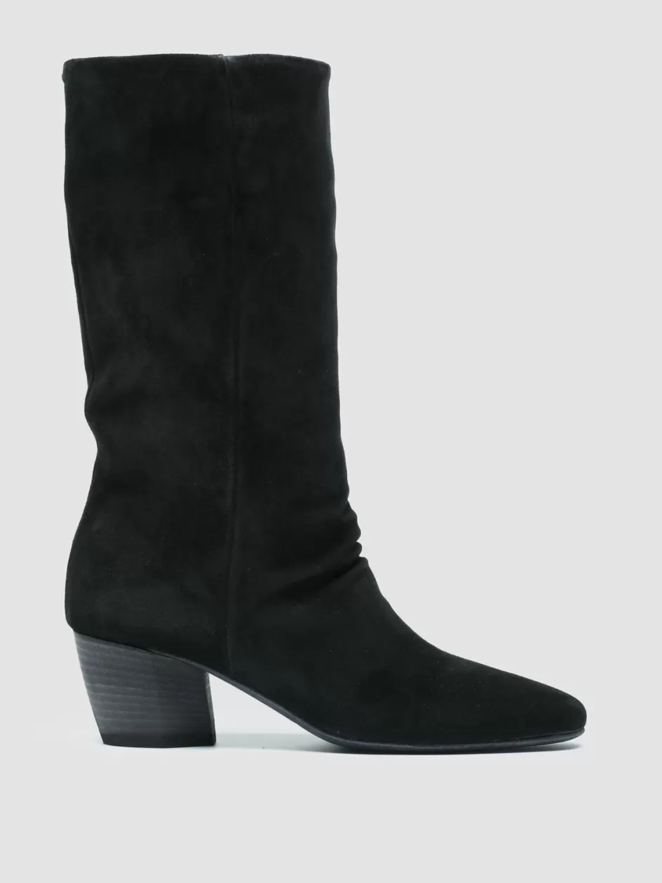 Officine Creative Boots & Booties>BETH 010 - Suede Boots BLACK