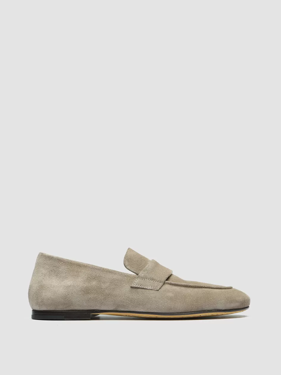 Officine Creative Suede Selection | Icons>BLAIR 001 - Suede Loafers TAUPE