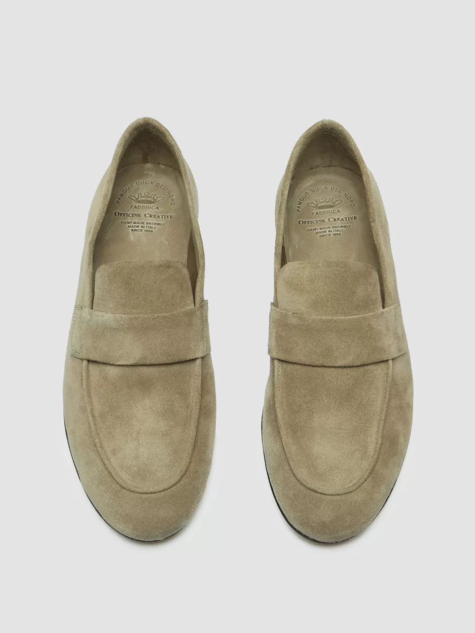 Officine Creative Suede Selection | Icons>BLAIR 001 - Suede Loafers TAUPE