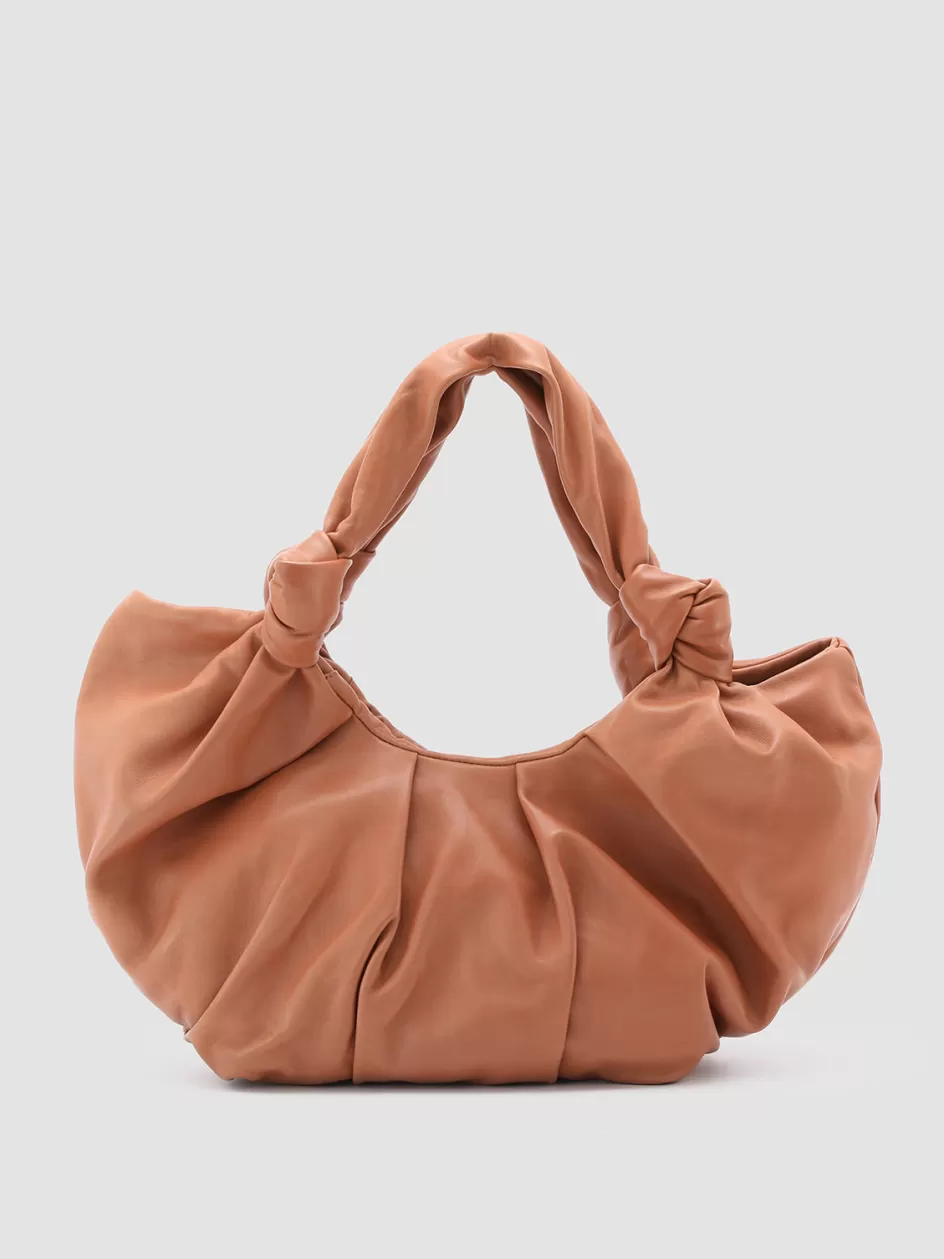 Officine Creative Bags>BOLINA 20 - Brown Leather Bag RHUM