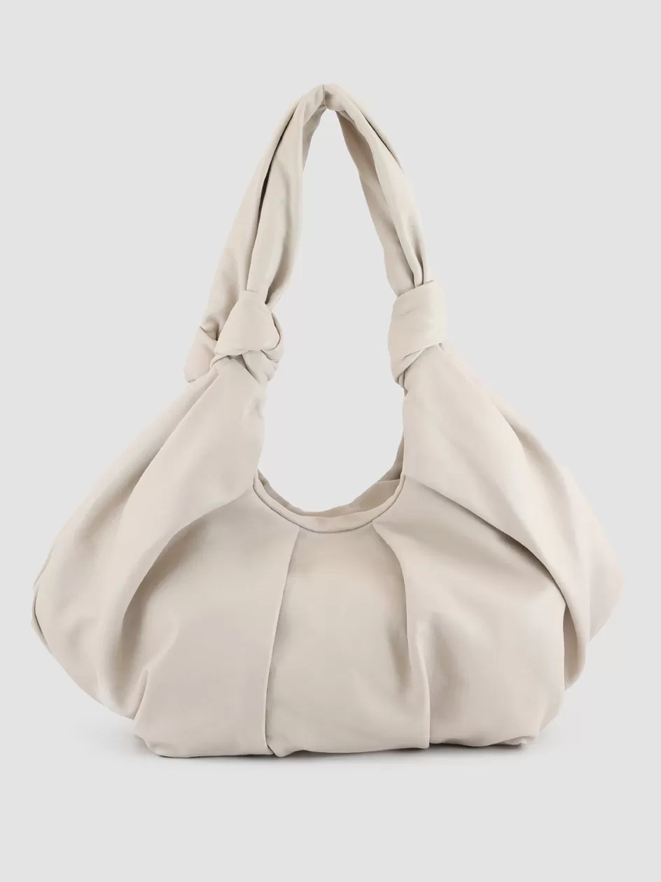 Officine Creative Bags>BOLINA 20 - White Leather Shoulder Bag OFF WHITE