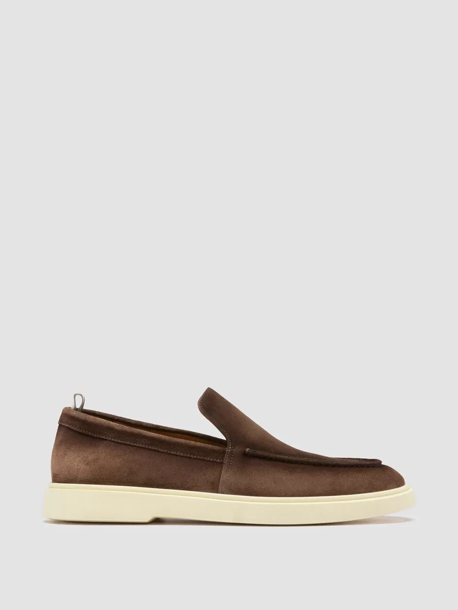 Officine Creative Icons | Loafers>BONES 002 - Suede Loafers TAUPE