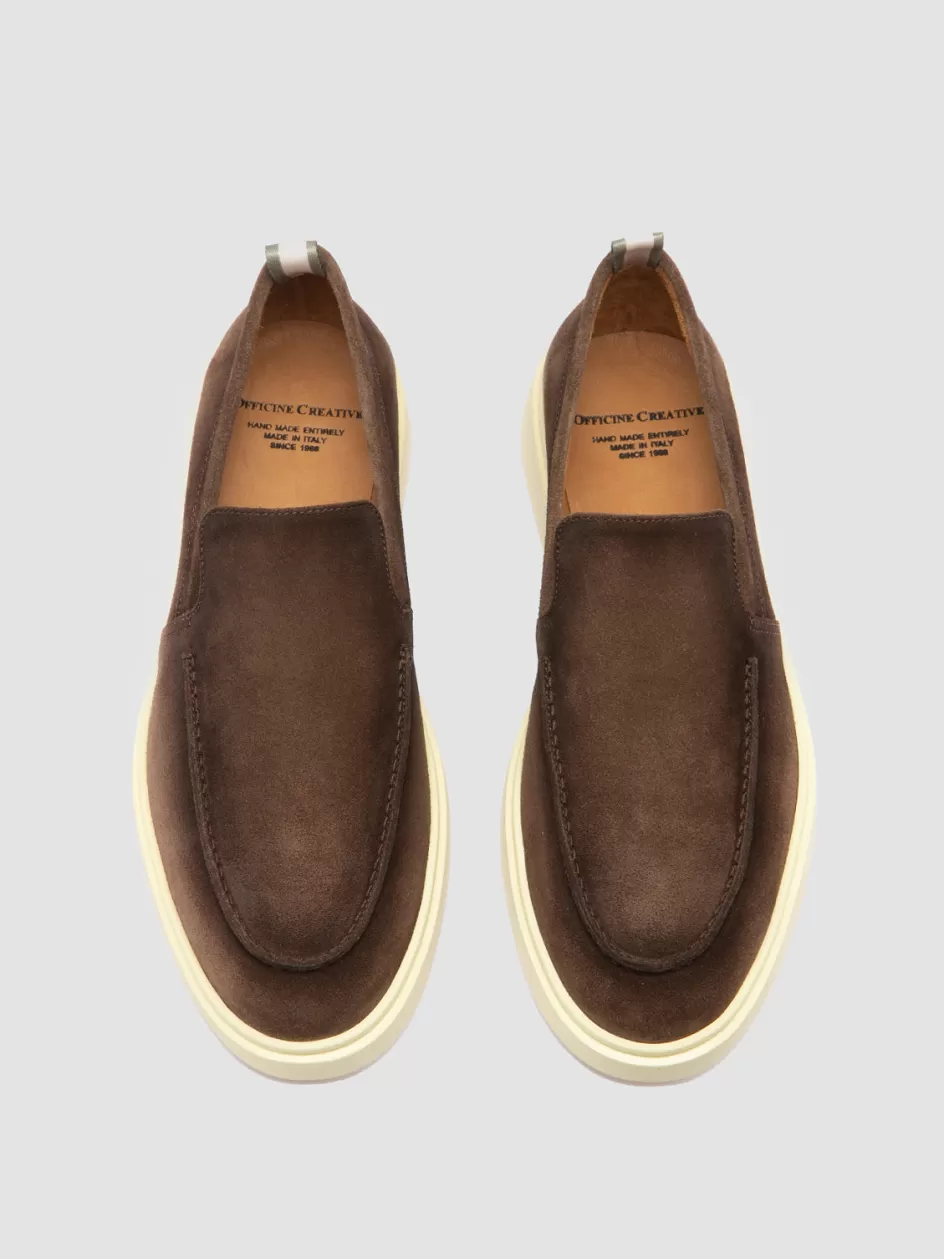 Officine Creative Icons | Loafers>BONES 002 - Suede Loafers TAUPE