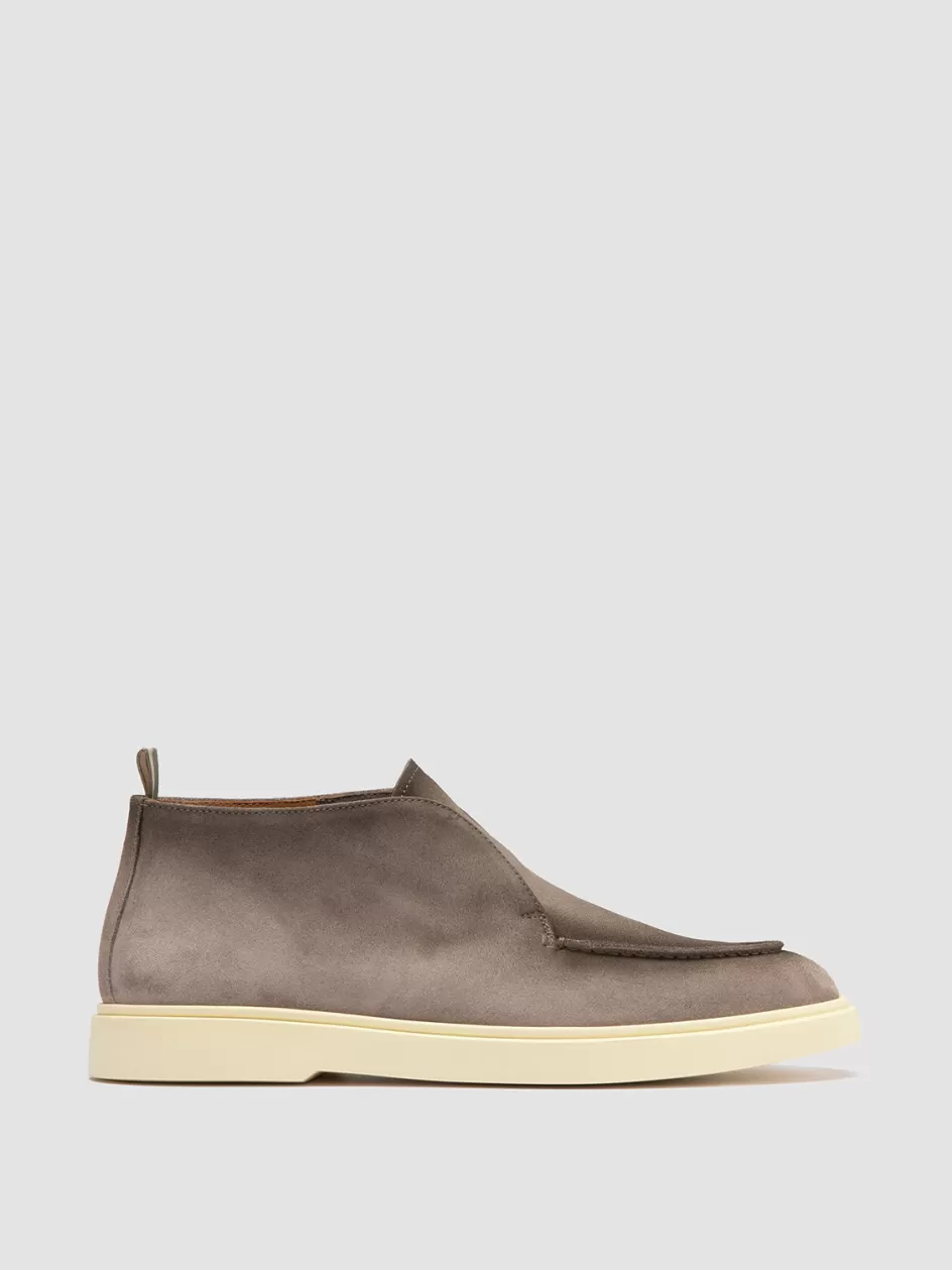 Officine Creative Suede Selection | Ankle Boots>BONES 003 - Taupe Suede Chukka Boots QUARZO