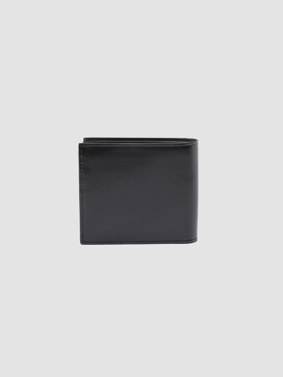 Officine Creative Wallets>BOUDIN 23 - Leather Bifold Wallet BLACK