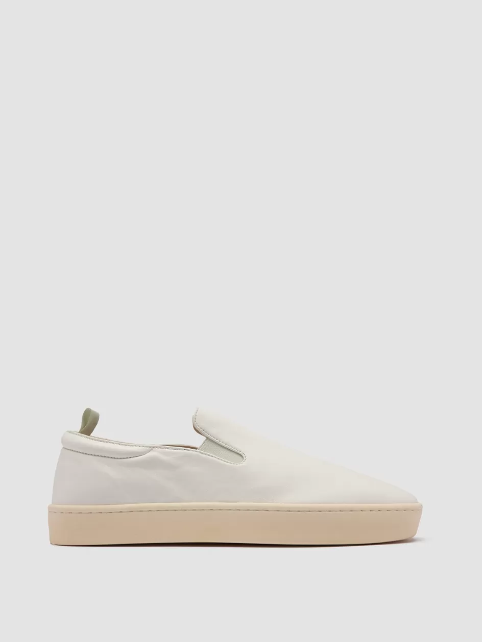 Officine Creative Sneakers | Loafers>BUG 008 - Nappa Leather Penny Loafers WHITE