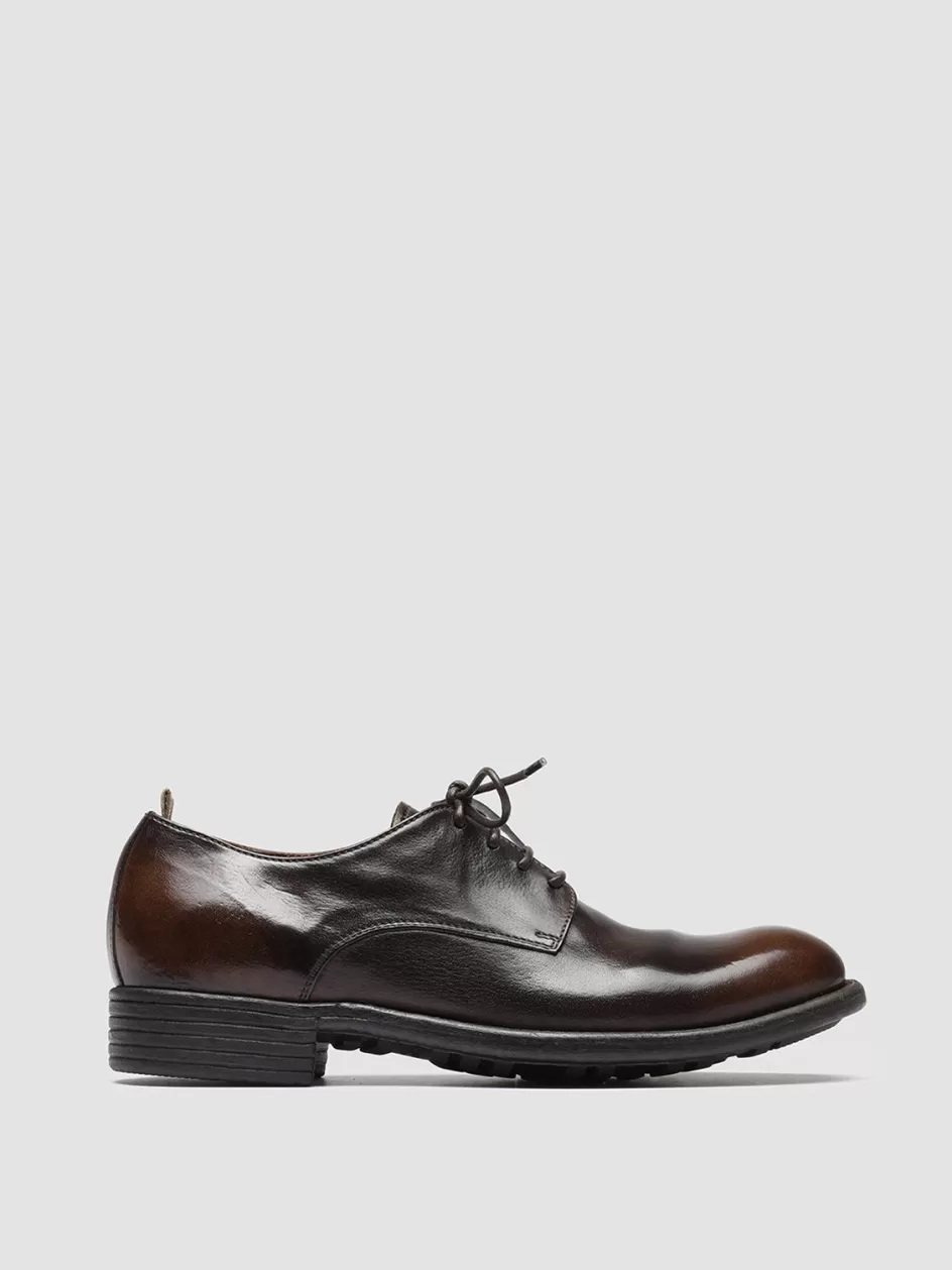 Officine Creative Derbies & Oxfords | Icons>CALIXTE 001 - Brown Leather Derby Shoes COFFEE/DARK BROWN