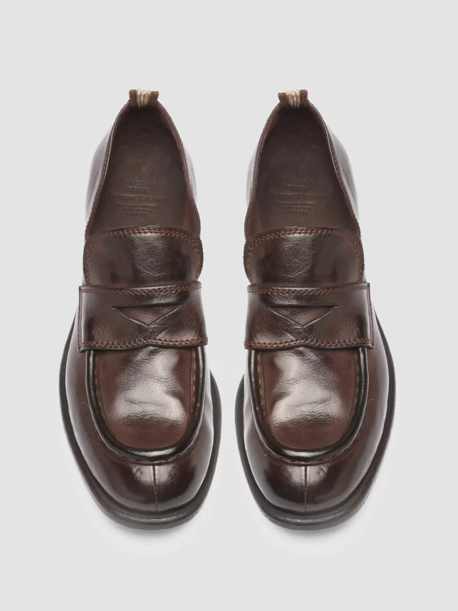 Officine Creative Icons | Loafers>CALIXTE 020 - Brown Leather Loafers OTTO