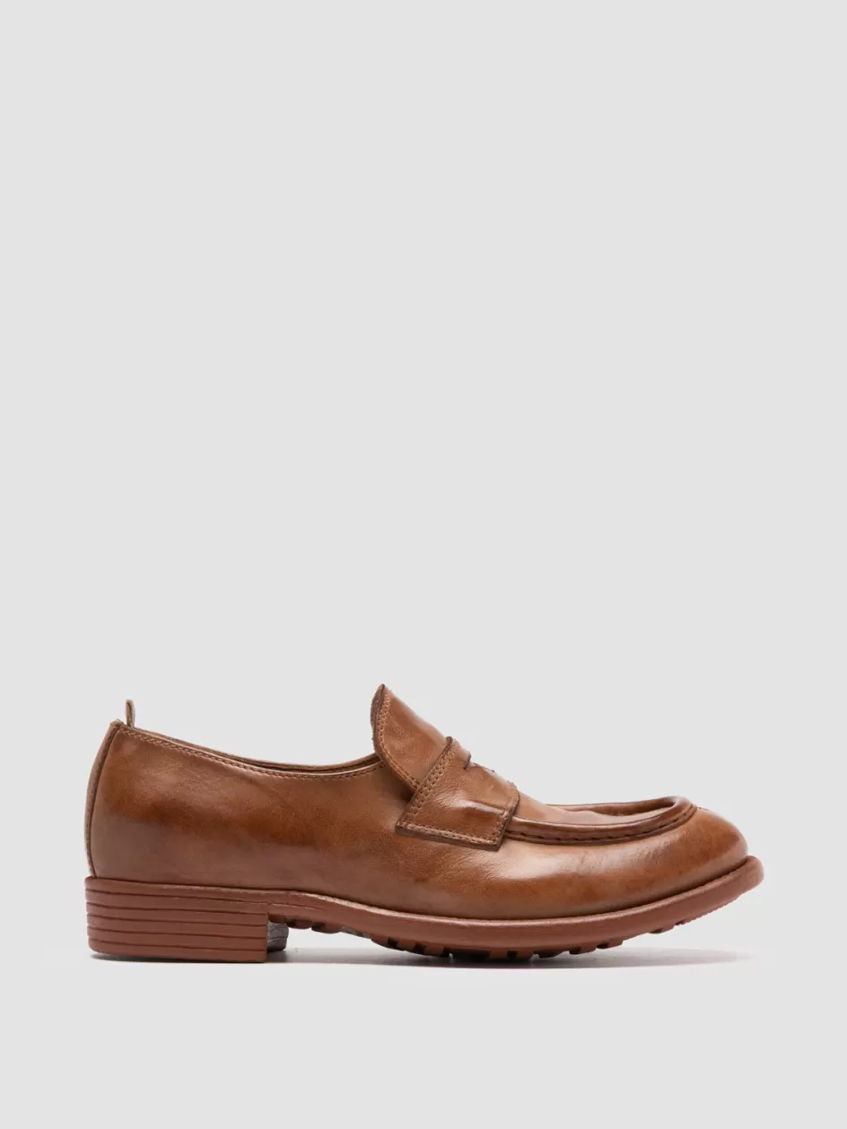 Officine Creative Icons | Loafers>CALIXTE 020 - Leather Loafers BROWN