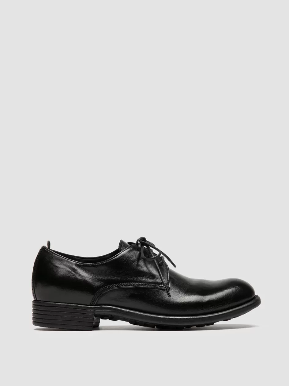 Officine Creative Derbies & Oxfords | Dress Shoes>CALIXTE 068 - Black Leather Derby Shoes NERO                                              