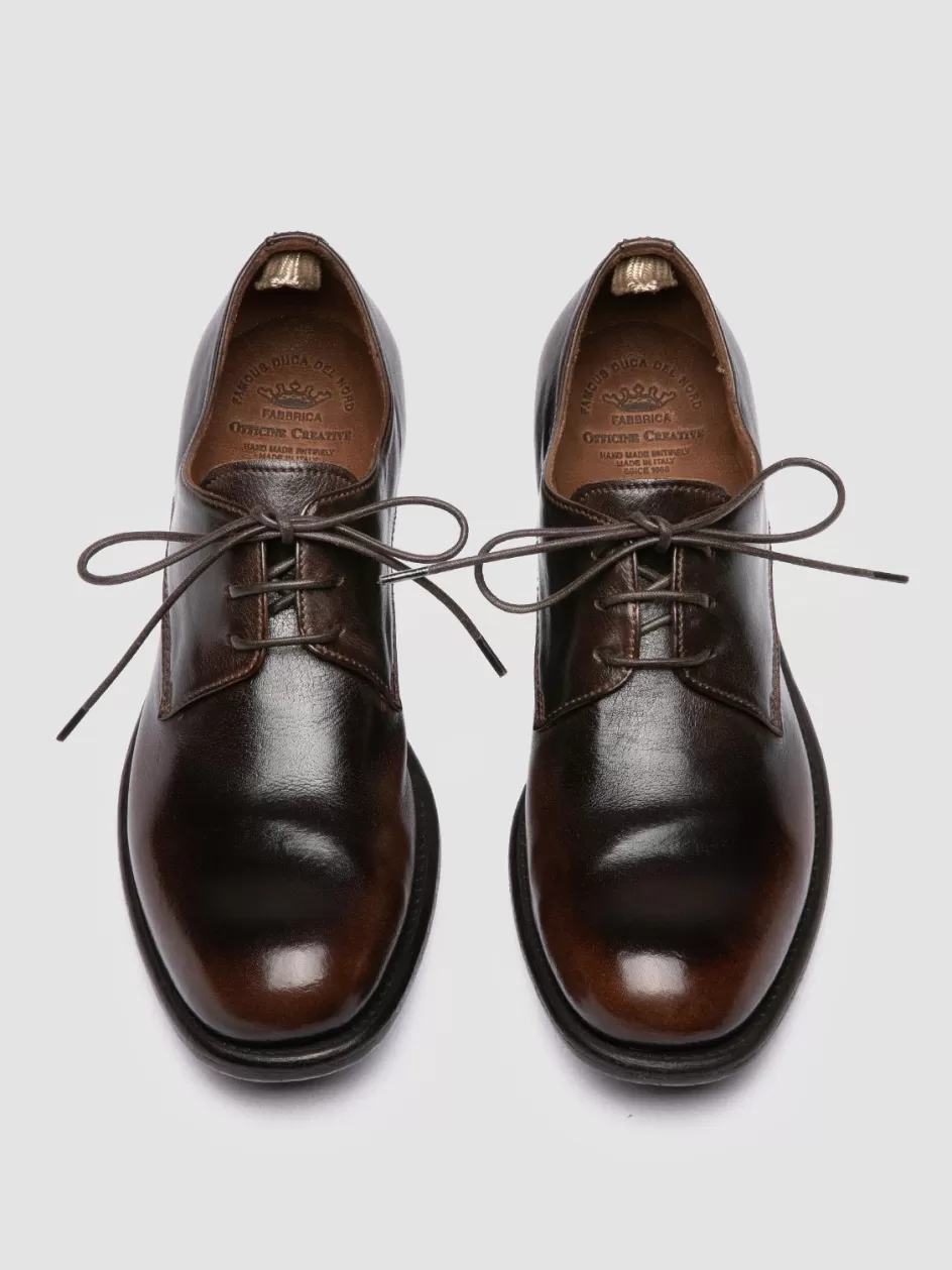 Officine Creative Derbies & Oxfords | Dress Shoes>CALIXTE 068 - Brown Leather Derby Shoes CAFFE'/T.MORO 25                                  