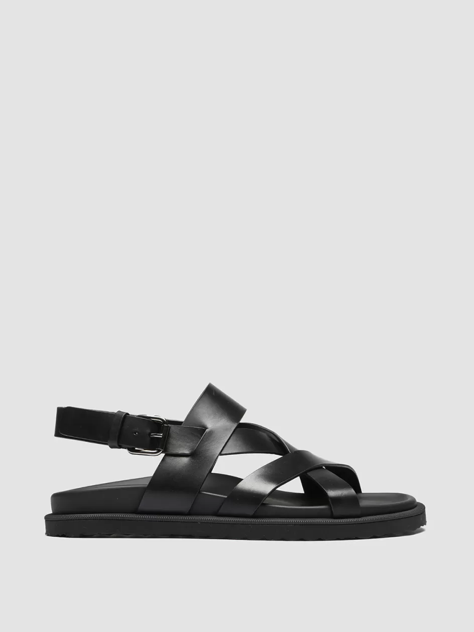 Officine Creative Icons | Sandals>CHARRAT 002 - Leather Sandals BLACK