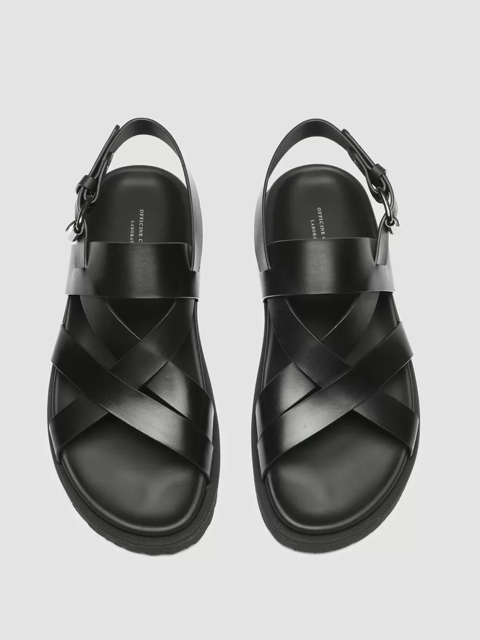 Officine Creative Icons | Sandals>CHARRAT 002 - Leather Sandals BLACK