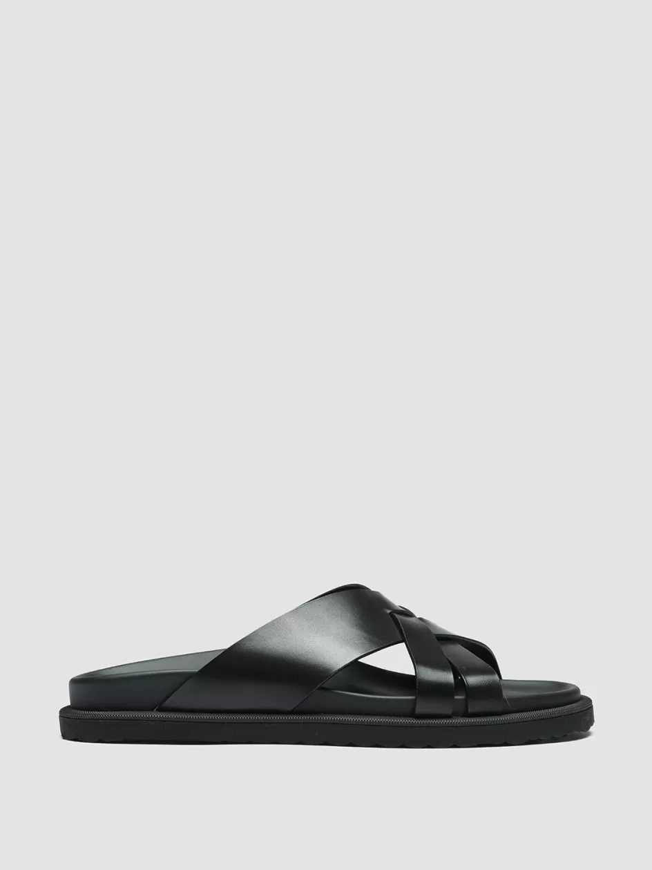 Officine Creative Sandals>CHARRAT 003 - Leather Sandals BLACK