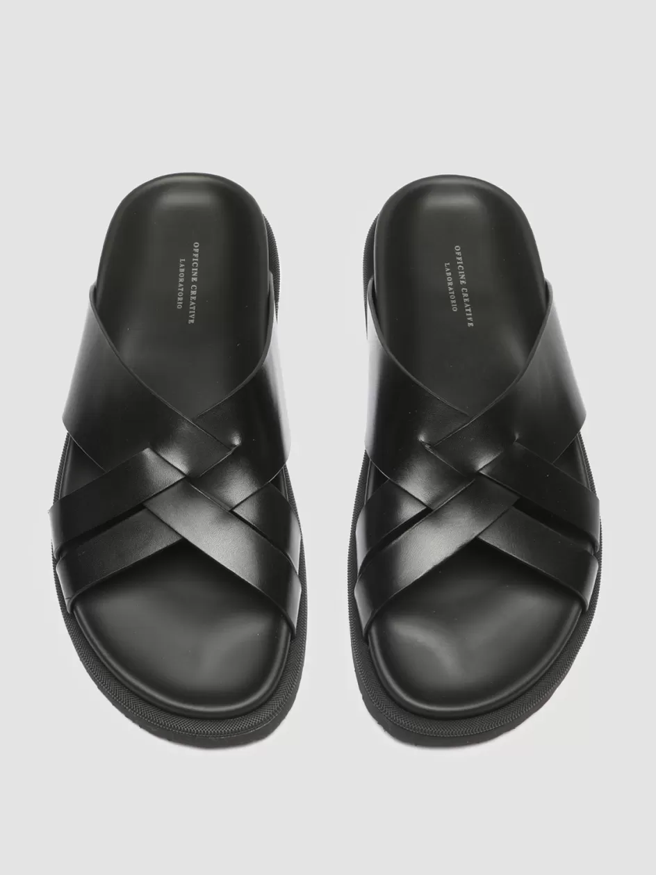 Officine Creative Sandals>CHARRAT 003 - Leather Sandals BLACK