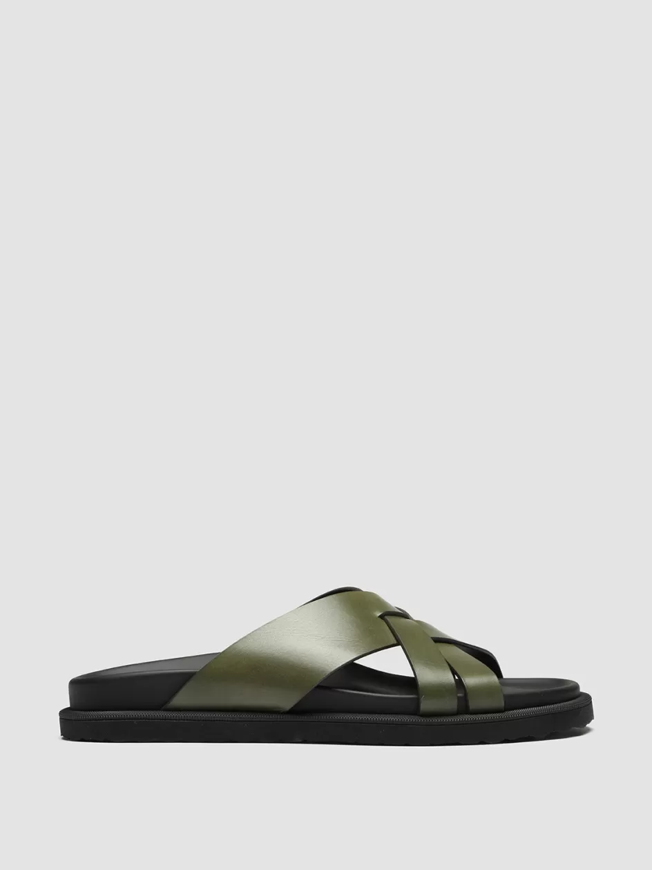 Officine Creative Sandals>CHARRAT 003 - Leather Sandals GREEN