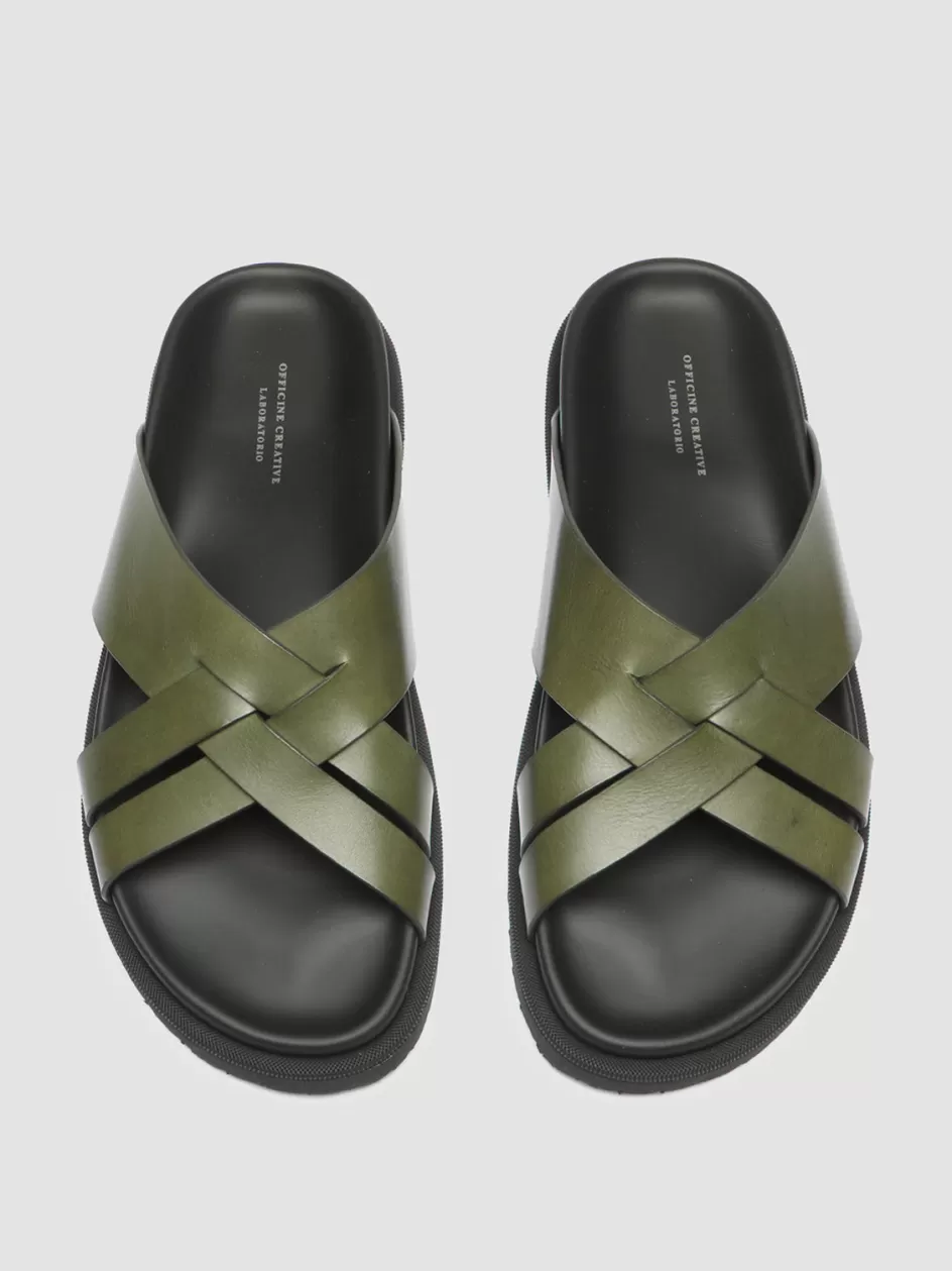 Officine Creative Sandals>CHARRAT 003 - Leather Sandals GREEN