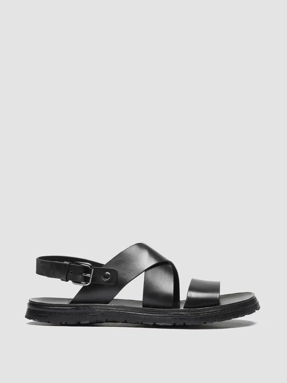 Officine Creative Sandals>CHIOS 005 - Leather Sandals BLACK