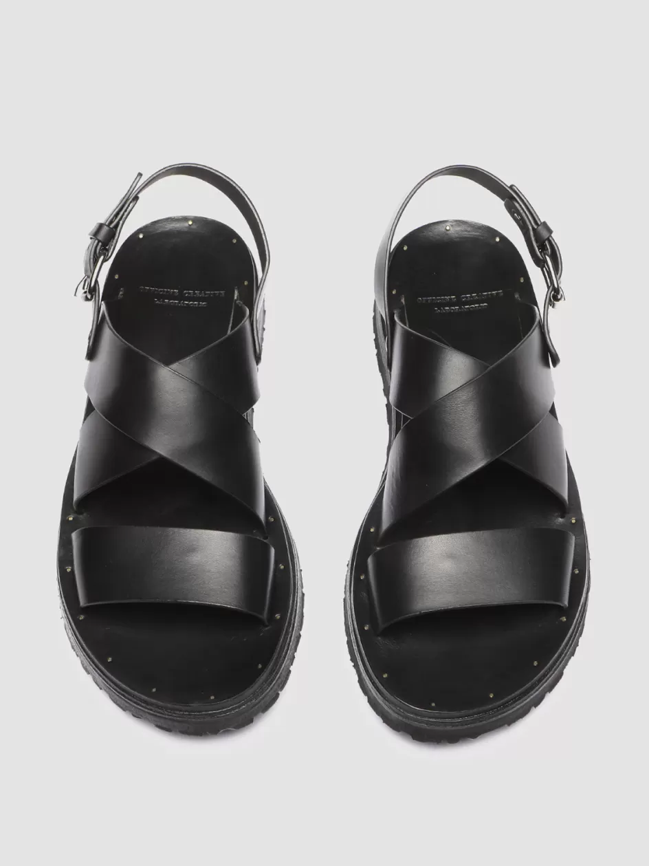 Officine Creative Sandals>CHIOS 005 - Leather Sandals BLACK