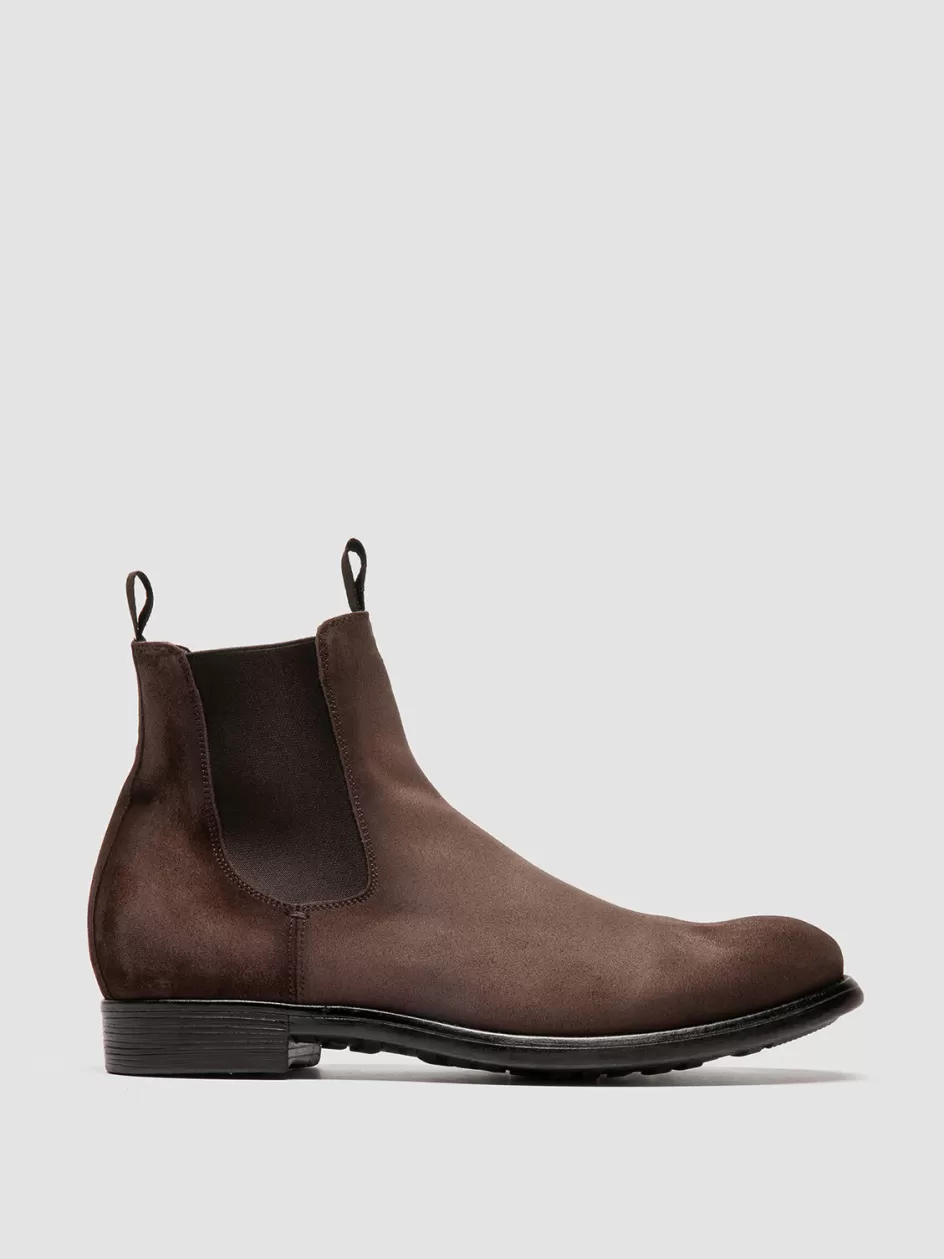 Officine Creative Ankle Boots>CHRONICLE 002 - Suede Chelsea Boots TAUPE