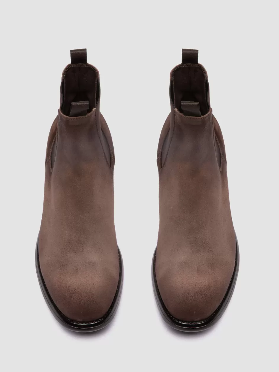 Officine Creative Ankle Boots>CHRONICLE 002 - Suede Chelsea Boots TAUPE